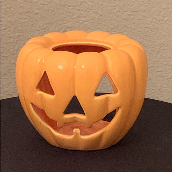 Metal Jack-o'-Lantern Votive Candle Holder